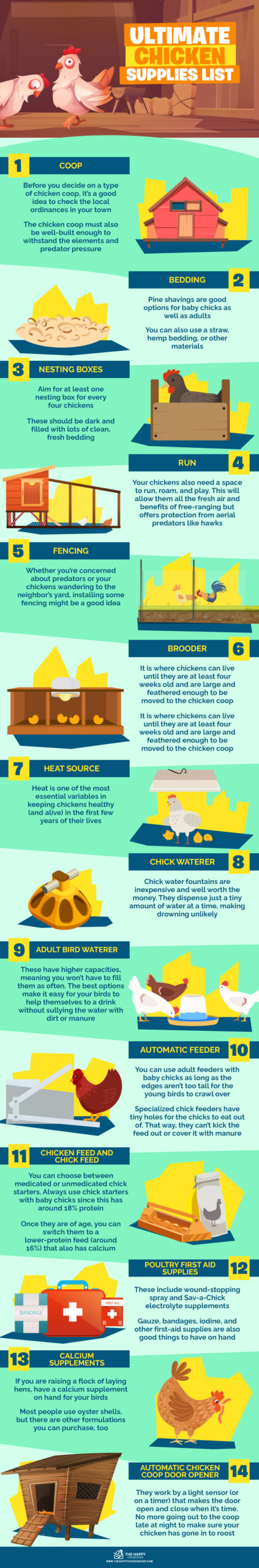 Ultieme benodigdhedenlijst voor kippen: jouw kuiken- en kippenfokpakket